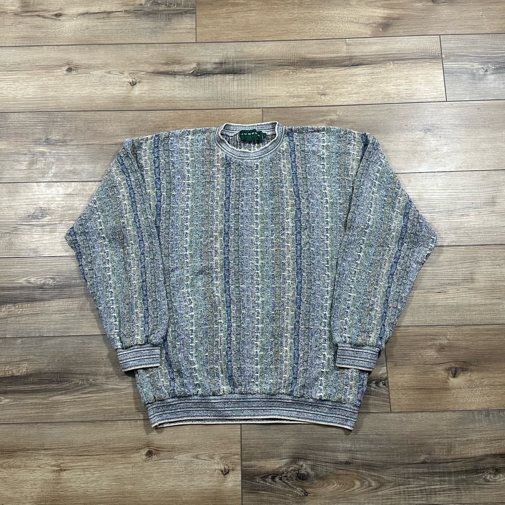 Vintage 90s Tundra Coogi Like 3D Knit Textured Sweater
